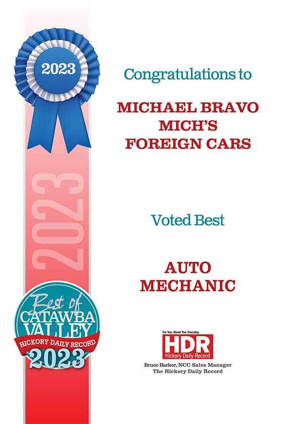 Michs Foreign Cars Award
